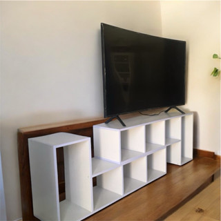 ส่งฟรี ชั้นวางทีวีมินิมอล 8 แบบใน 1 ชุด  รองรับทีวี 80 นิ้ว