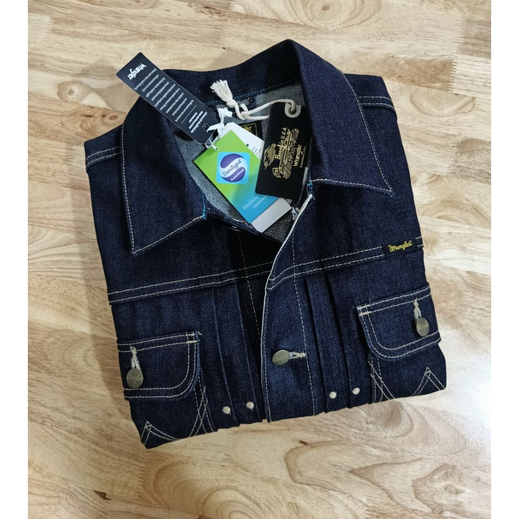Wrangler Limited (ริมทอง) 12หยด regular fit แจ็คเก็ตยีนส์ ผ้าดิบ Made in Thailand แท้ ราคา 5,990฿