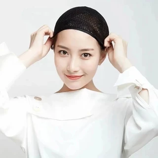 เน็ตคลุมผม เน็ตผมสำหรับวิก Wig Net ตาข่ายคลุมผม เก็บผม ถุงน่องคลุมผม เน็ตบาง สีดำ