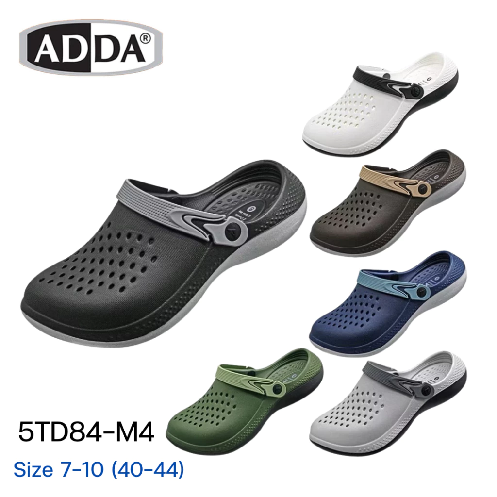 รองเท้าแตะ รองเท้าลำลอง สำหรับผู้ชาย ADDA 2density แบบสวมหัวโต รุ่น 5TD84M4 (ไซส์ 7-10)
