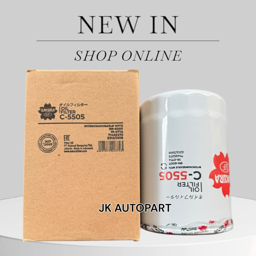 กรองน้ำมันเครื่อง รถตัก CAT HITACHI SAKAI FIAT C-5505 SAKURA แท้ๆ (1R-0714, 4429728, 71455273, 9N-60