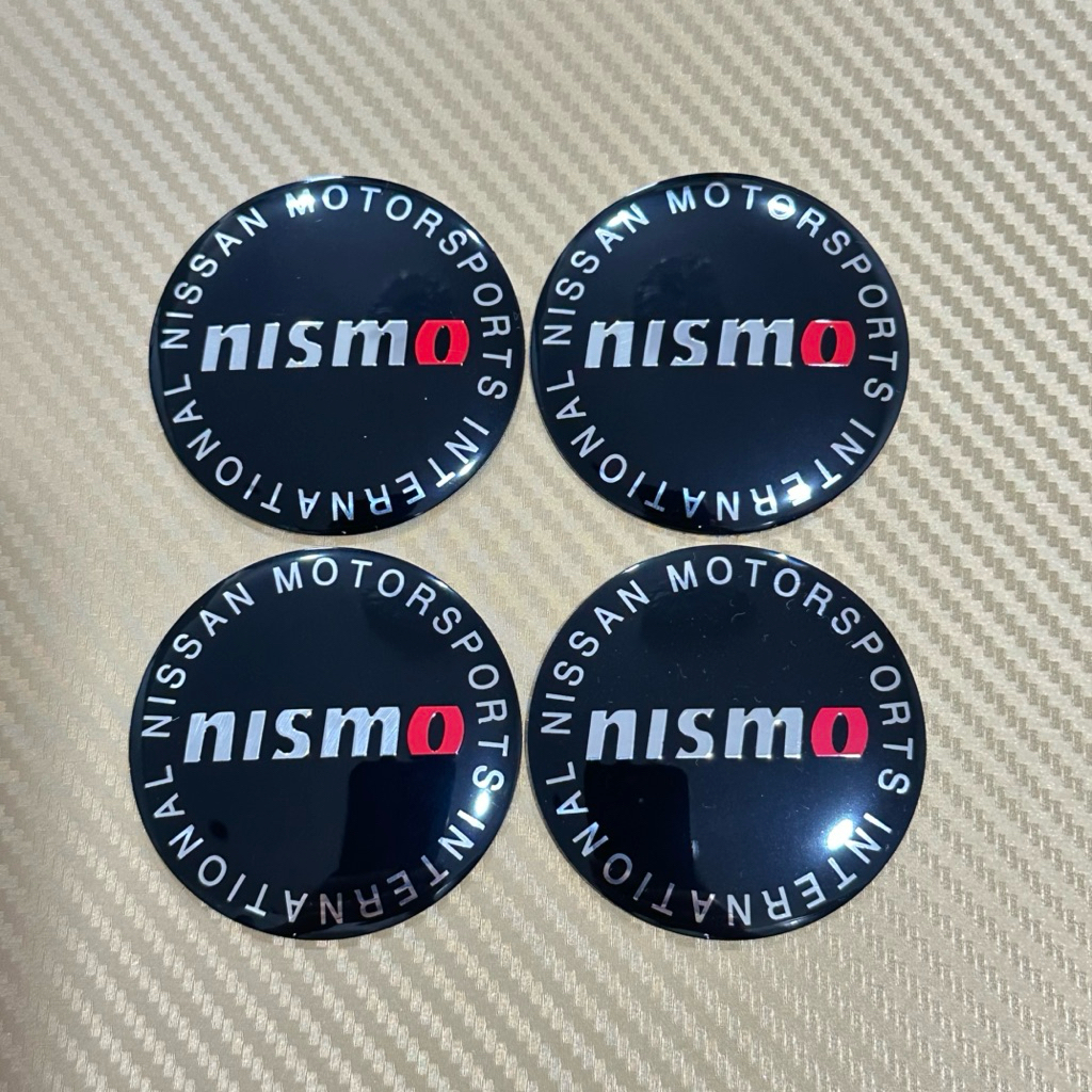 โลโก้ * nismo โลโก้ฝาครอบล้อ โลโก้ติดดุมล้อ ขนาด : เส้นผ่าศูนย์กลาง 56 mm / 60 mm (ราคาต่อชุด มี 4 ช