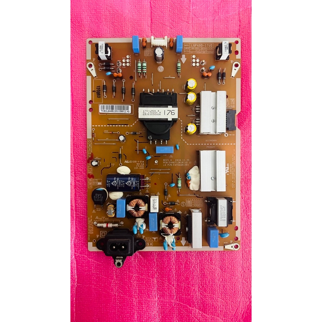 LG POWER ซับพลาย LG รุ่น 49UJ652T-TB.ATM4LJD :49UJ652T พาร์ท eay64491201 แกะจากเครื่องจอแตกชัวร์ 100