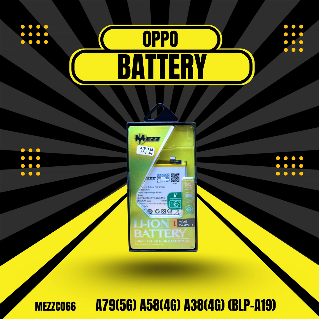 เเบตเตอรี่ OPPO  A79(5G)/A58(4G)/A38(4G) (BLP-A19) มอก.ยี่ห้อ(MEZZ)