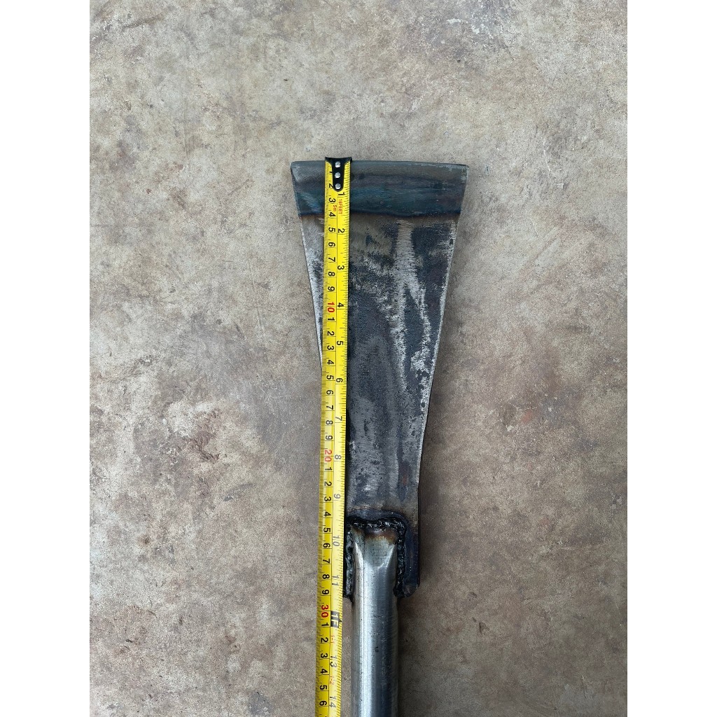 เสียมแทงปาล์ม เสียมด้ามเหล็ก  ด้ามเหล็กยาว 140 cm น้ำหนักประมาณ 1.9kg ผลิตจากเหล็กคุณภาพ - รูปที่ 4