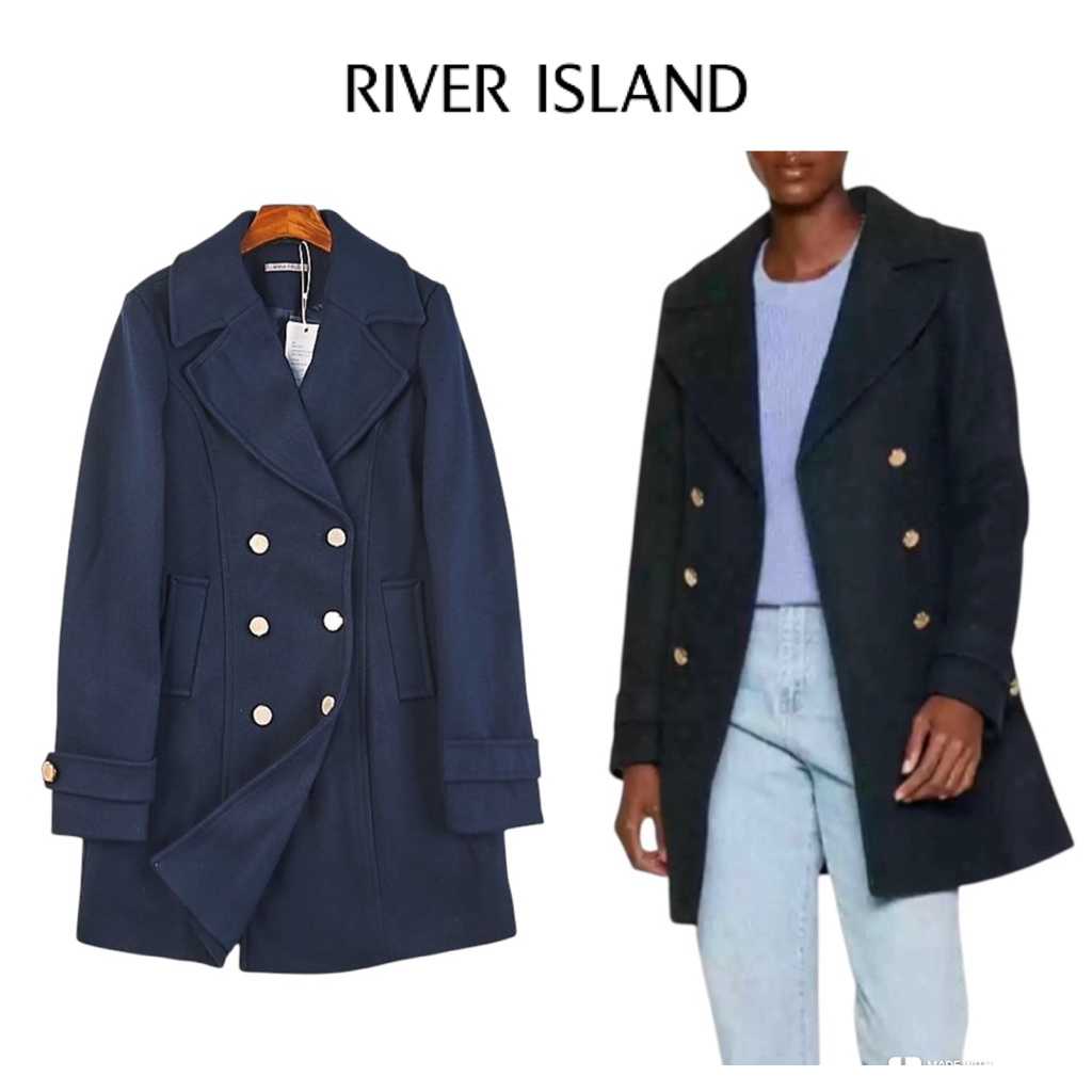 เสื้อโค้ท OVERCOAT โค้ทวูล กันหนาว โค้ทวูล ❄️แบรนด์✨ ANNA FIELD  ✨ แท้💯% (WY1312)