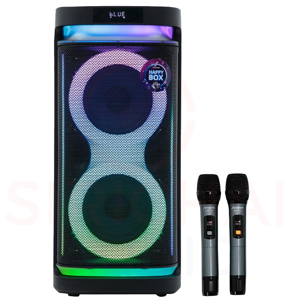 ลำโพงบลูทูธ SHERMAN รุ่น APS122 ดอกคู่8นิ้ว 70วัตต์