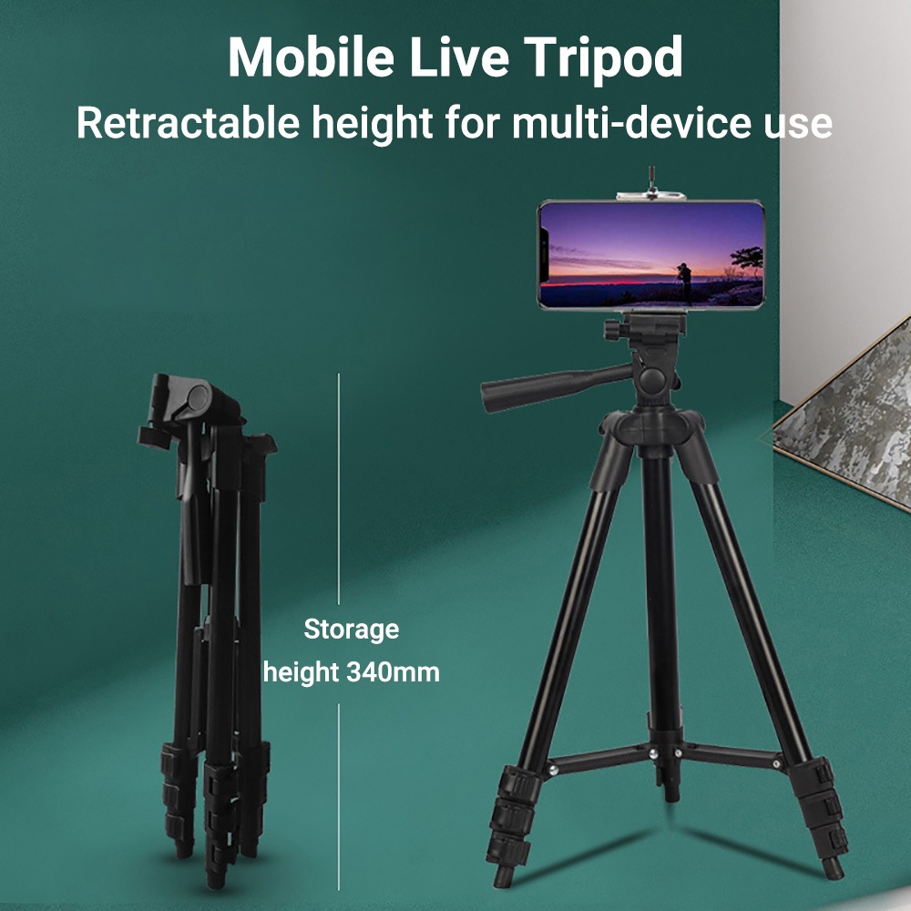 ขาตั้งกล้องอลูมิเนียม พกพาได้ TF-3110/3120 Tripod หัวบอลล์หมุน 360° รับมือถือ/กล้อง DSLR/แท็บเล็ต สูงสุด 140 ซม.