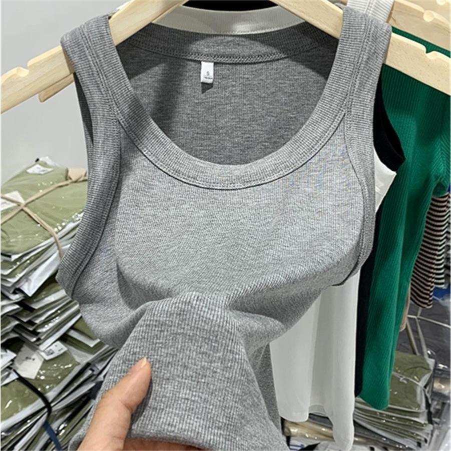 เสื้อกล้ามรุ่นW888 ไม่มีบราไม่มีฟองน้ำในตัว เสื้อกล้ามลำลอง เสื้อกล้ามแขนกุด สีพื้นเปิดไหล่ นุ่มและใส่สบาย เสื้อผู้หญิง