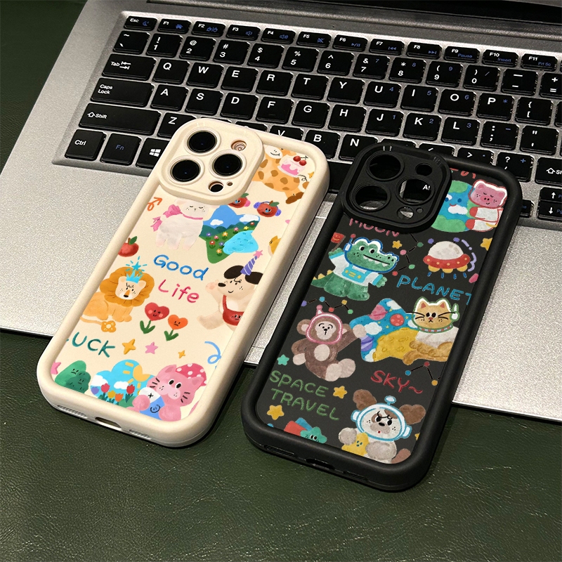 สัตว์น่ารัก เคส  Realme C11 2021/C20 C21Y/C25Y C25/C12/C25s/Narzo20 C30/C30S C35 C55 C67 C75 C53/C51/C51S 5/5i เคส