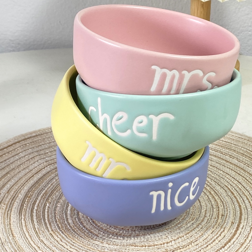 Colorful set จาน ชาม สีสันน่ารักสดใส มีให้เลือก4สี