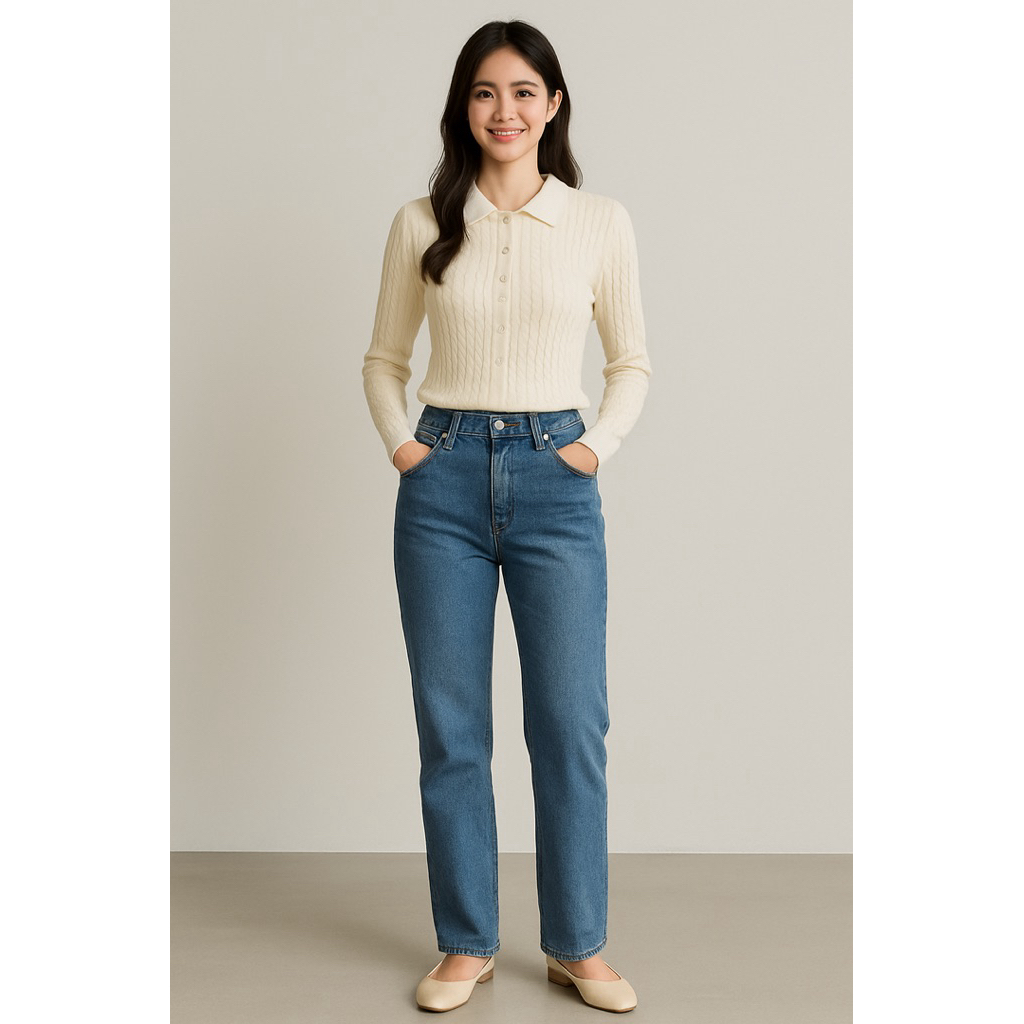 เสื้อคอปกลายเปีย One-k #166230