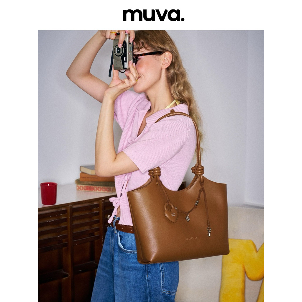 MUVA (โค้ดลด20%) basket tote bag preorder 7-14 วัน แท้100%จากชอป 💖แถมฟรีจี้พวงกุญแจ💖