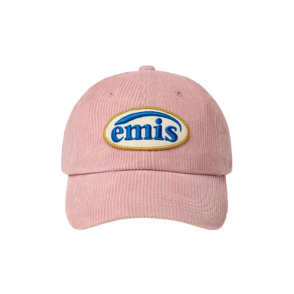 หมวกEmisแท้(ผ้าลูกฟูก)สีชมพู