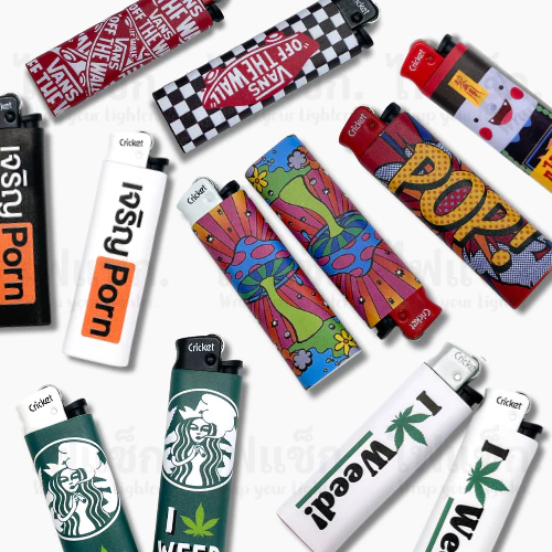 Cricket ไฟแช็ค เจริญP/Mush/GR1/GR2/Ghost/VRed/VBlack& POP