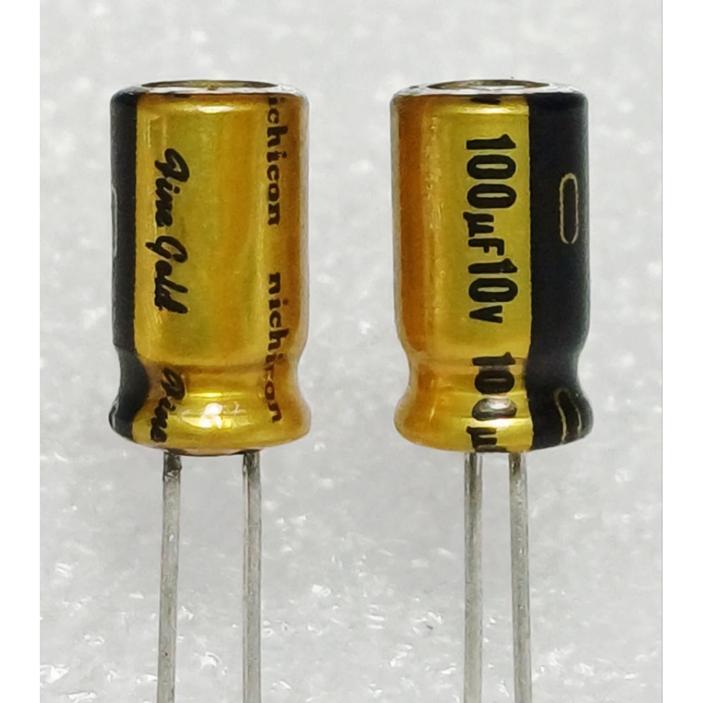 Nichicon Fine Gold FG 100uf 10v capacitor ตัวเก็บประจุ คาปาซิเตอร์