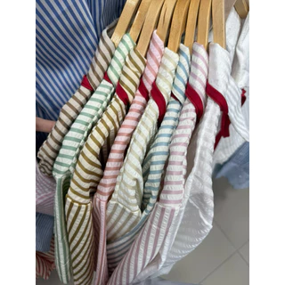 (อก 50“) เสื้อเชิ้ตแขนสั้น >>ปักเชอร์รี่<< 🍒 **ผ้า bubble 🌈