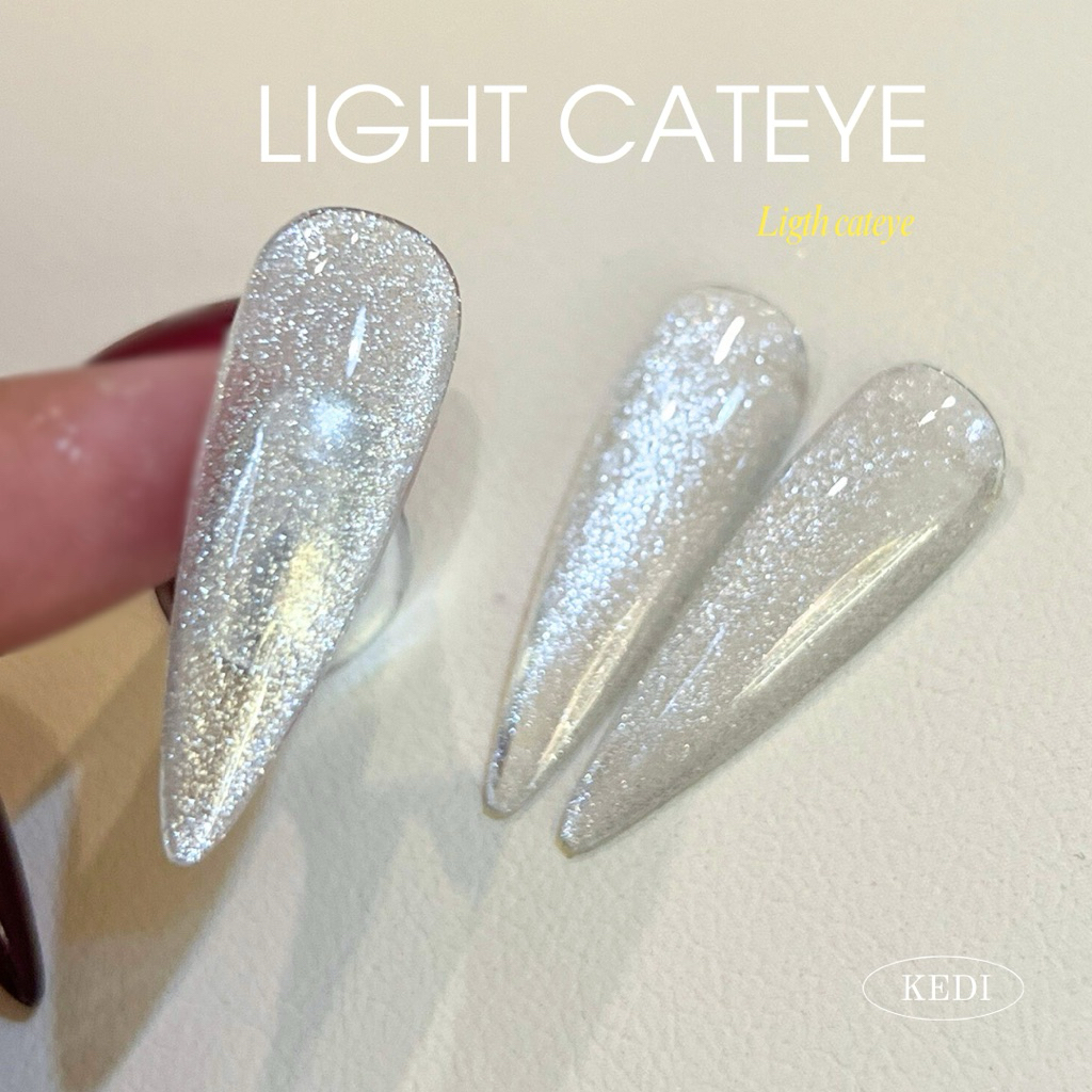 KEDI Light Cateye แคทอายสีเงิน ทาทับได้ทุกสี รุ่นนี้เทาน้อยกว่าเดิม