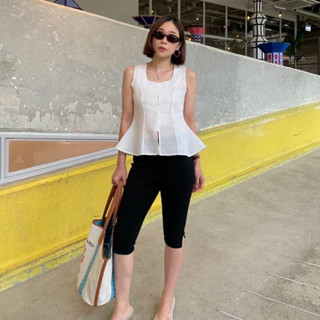 (4.4 เติมสต็อคพร้อมส่ง) Capri Pants กางเกงคาพริ ผ้าเก็บทรงกร…