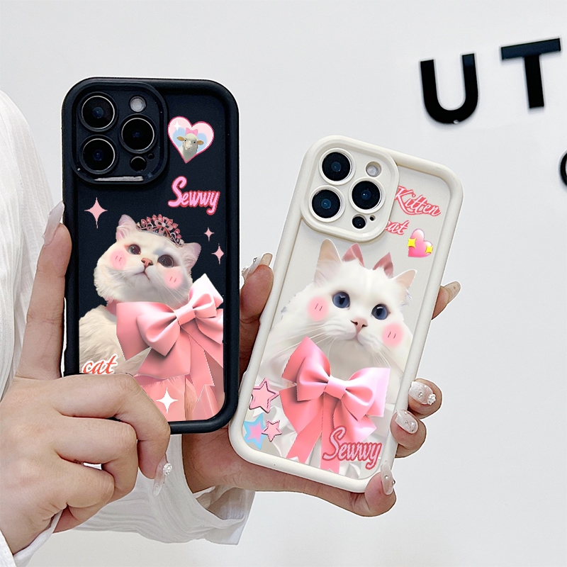 เคส เคส Samsung A55 A54 A53 A52s A52 A51 A50 A30s A50s A34 A15 A14 A04s/A13 A12 M12 เคสมือถือลายแมวน่ารัก