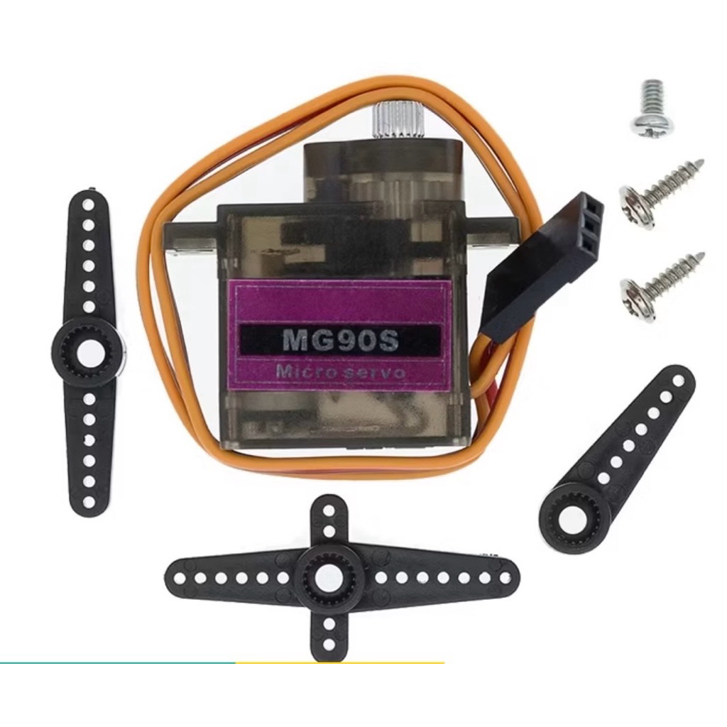 เซอร์โวมอเตอร์ SG90 MG90 MG90S 180องศา/360องศา เฟืองพลาสติก/เฟืองโลหะ MG90 SG90 9g Micro servoพร้อมส