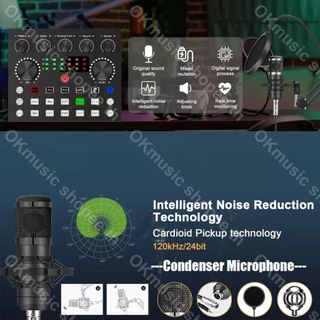 การ์ดเสียง V8S รุ่นที่2 เวอร์ชันอัปเกรดใหม่ Audio Stereo Headset Microphone Webcast Streamer Live Sound Card -Bluetooth