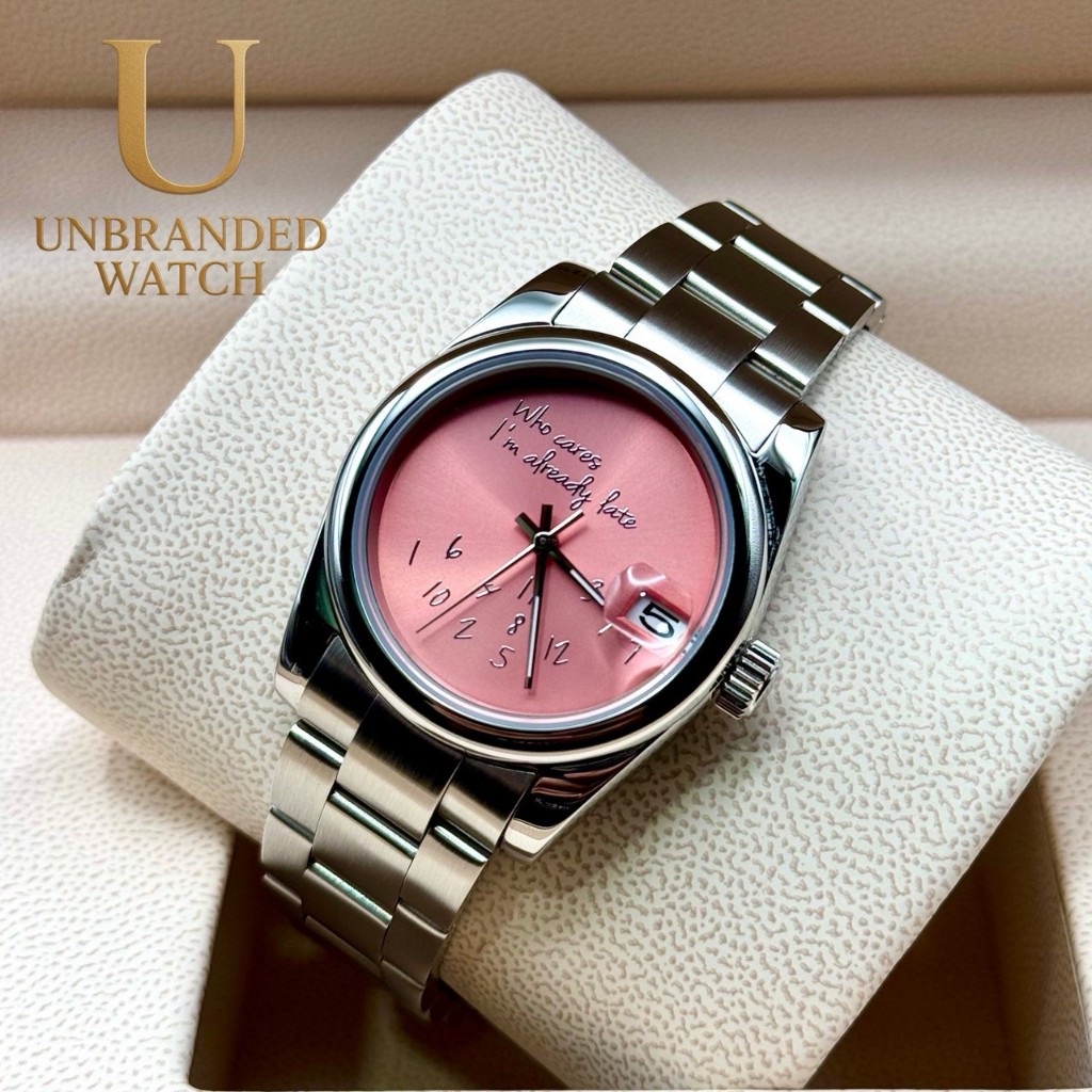 Unbranded watch Sorry I'm Late : Op Pink Dial Oyster 39mm,36mm Automatic Movement NH35 japan