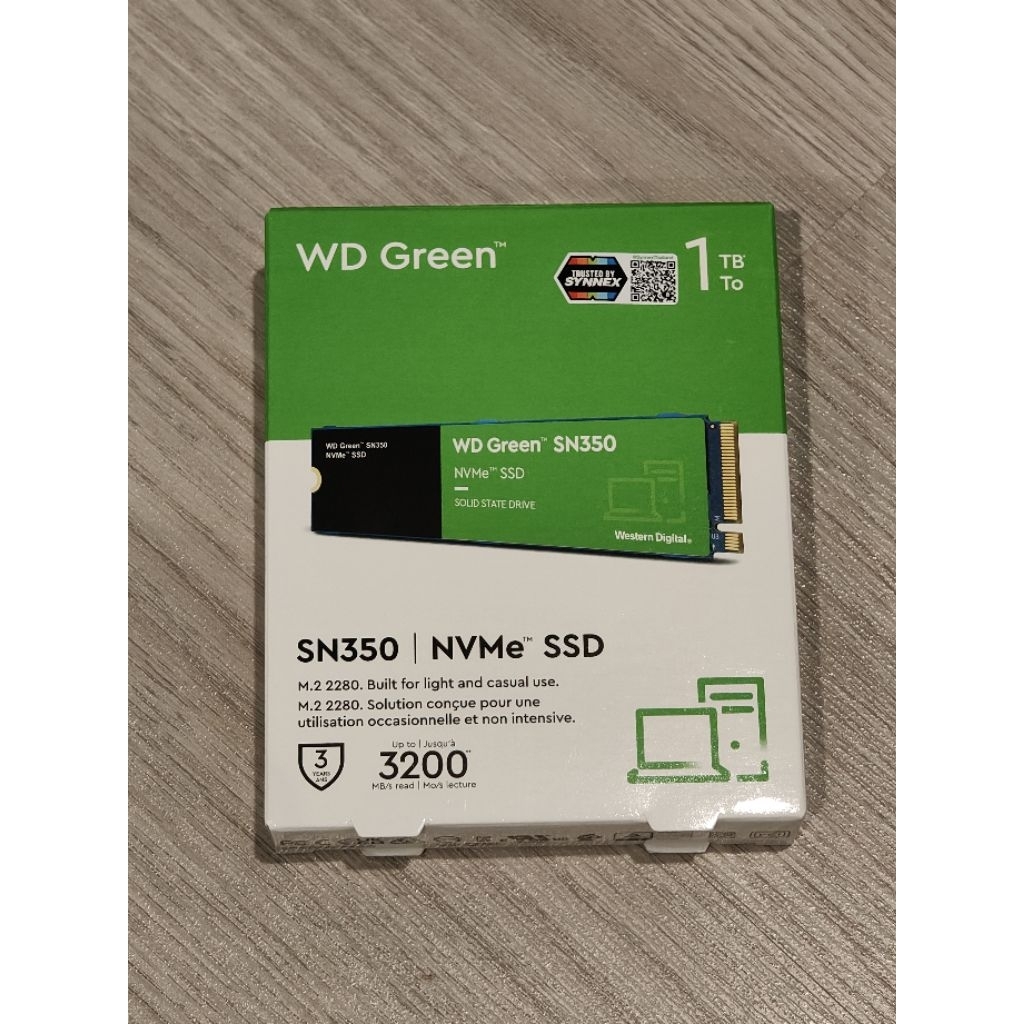 WD Green SN350 SSD 1TB NVMe M.2 2280 (มือ1, ประกัน 3ปี)