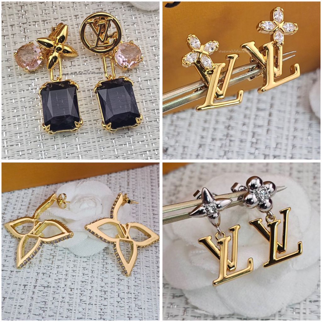 ต่างหูLV  งานสวย งานคุณภาพVIP ปั๊มแบรนด์ งานเทียบงานสวยเป๊ะ ส่งจากไทย🇹🇭