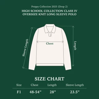 Highschool Preppy Collection 2025 Oversize Knit Long Sleeve Polo เสื้อไหมพรมโปโลแขนยาว - TPB09560
