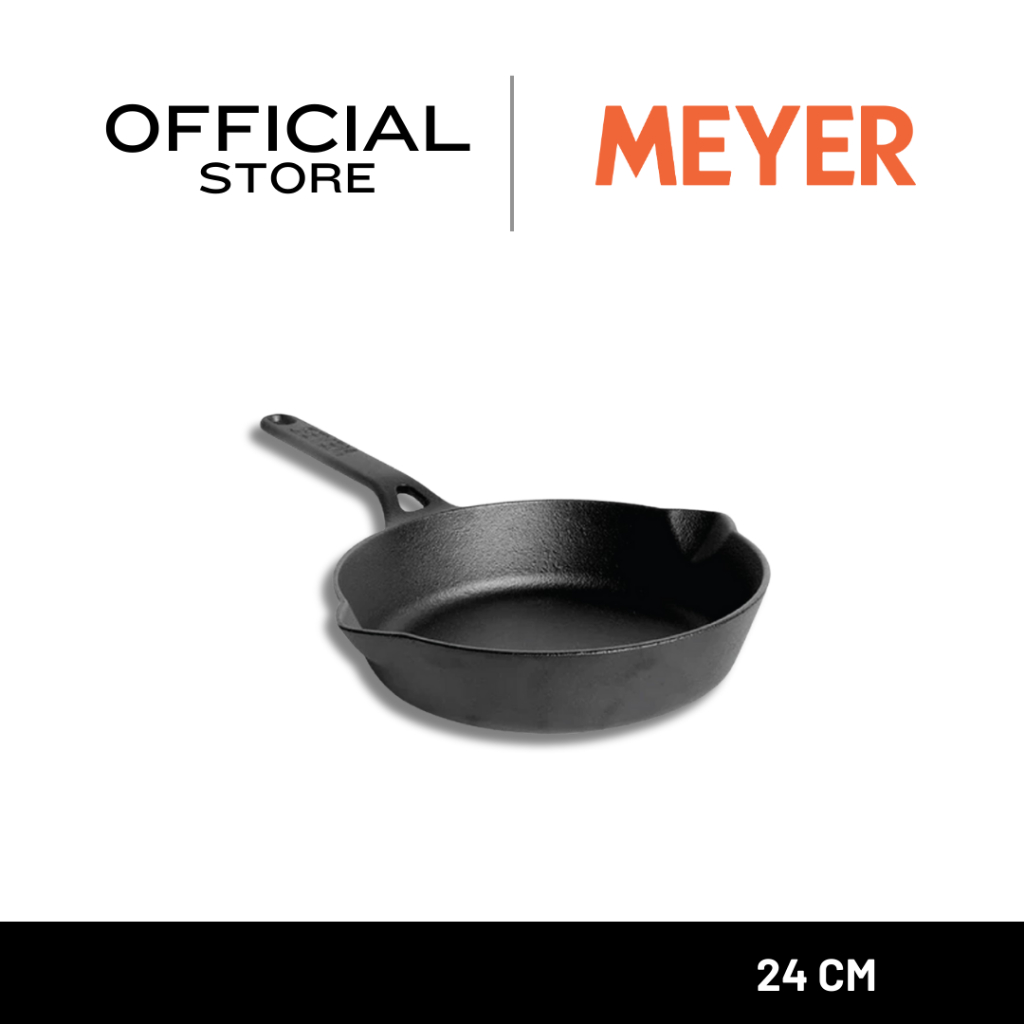 MEYER CAST IRON SKILLET WITH SINGLE HANDLE กระทะเหล็กหล่อ 24 CM.(48242-C)