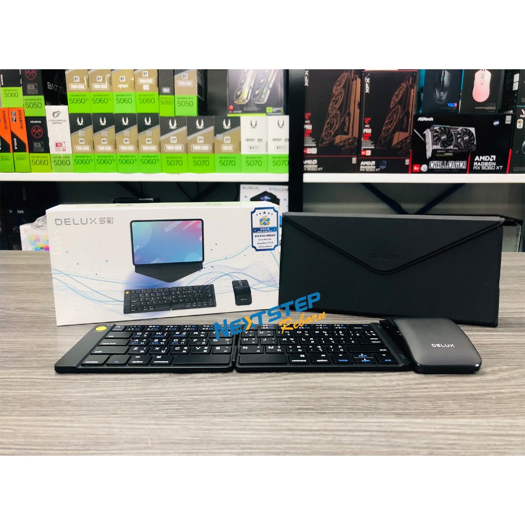 DELUX Keyboard-Mouse ( คีย์บอร์ด-เมาส์ ) MF10Pro PockCombo ( สินค้ามือ1 ) ประกัน 1 ปี