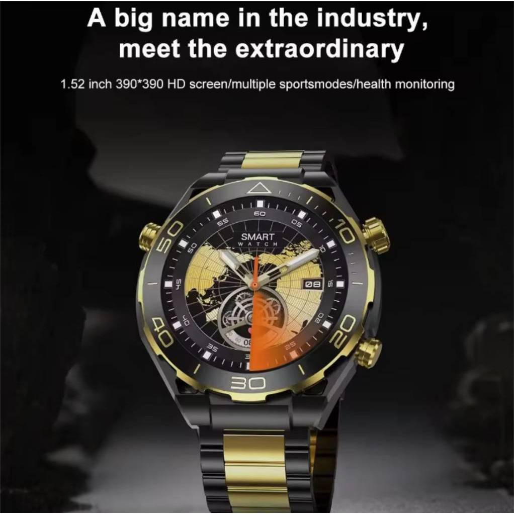 ZMZ นาฬิกาSmartwatch LG75Max สายเลสขนาด 22mm รองรับการแจ้งเตือน เช็คสภาพอากาศ การนอน เพลง เซ็นเซอร์จ