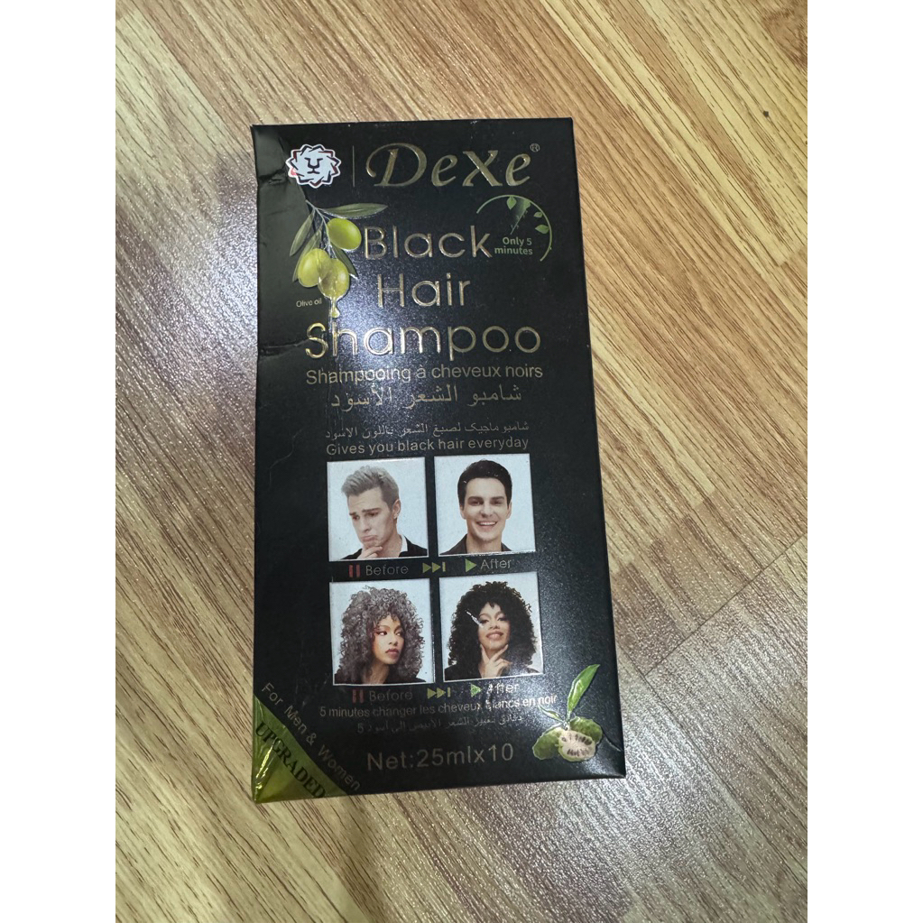 Dexe Black Hair Shampoo แชมพู สีดําธรรมชาติ 1 กล่อง มี 10 ซอง