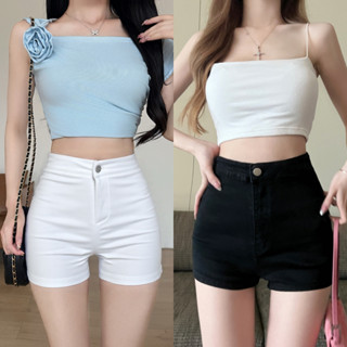 กางเกงยีนส์ กางเกงสั้ยผู้หญิง 5สี สีพื้น ผ้ายืดได้ สไตล์เซ็ก…