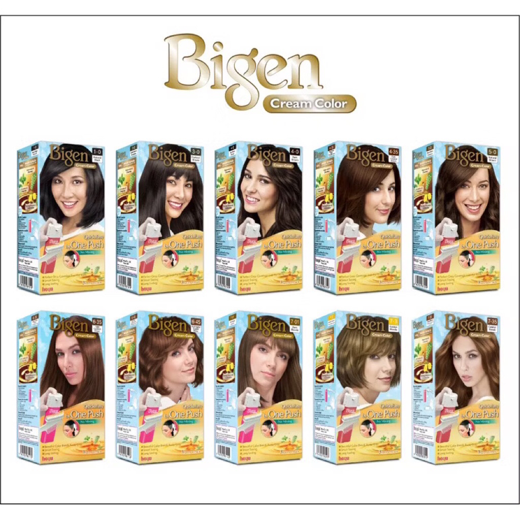 Bigen One Push Cream Color บีเง็นครีมคัลเลอร์ วันพุช
