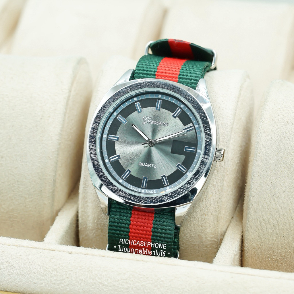 นาฬิกาข้อมือ GENEVA - เจนีวา แท้ รหัส GG328 สายผ้า ขนาด 42MM มีหลายสี
