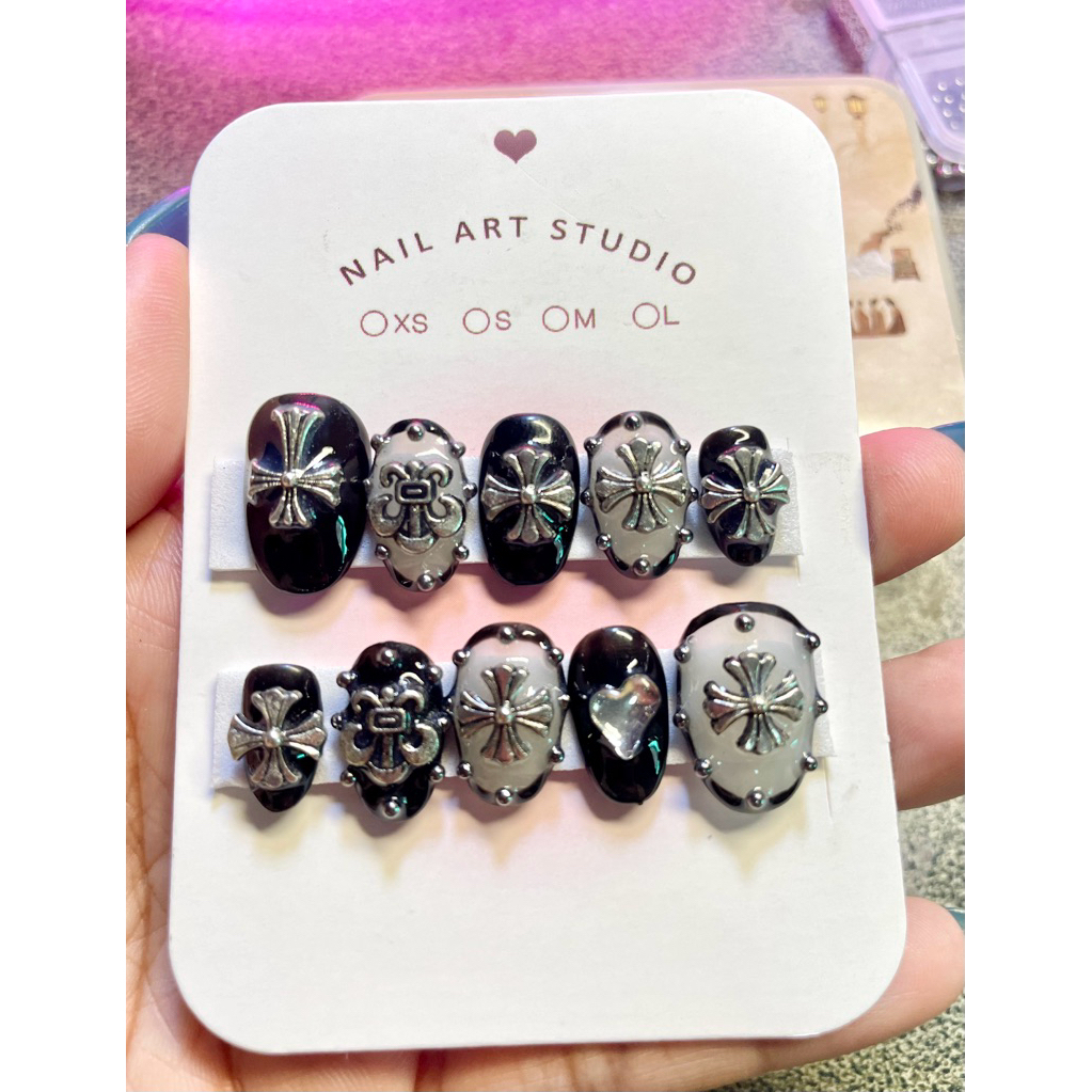 เล็บปลอมy2kสีเจลแท้ งานไทย 🖤⚓️ ❌อ่านรายละเอียดทุกครั้งก่อนสั่งซื้อนะคะ👇