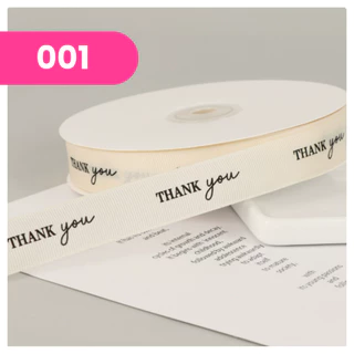 ริบบิ้นกลอสเกรนพิมพ์ข้อความ ริบบิ้นThank You ริบบิ้นสกรีนข้อความ พร้อมส่งจากไทย | rb022040