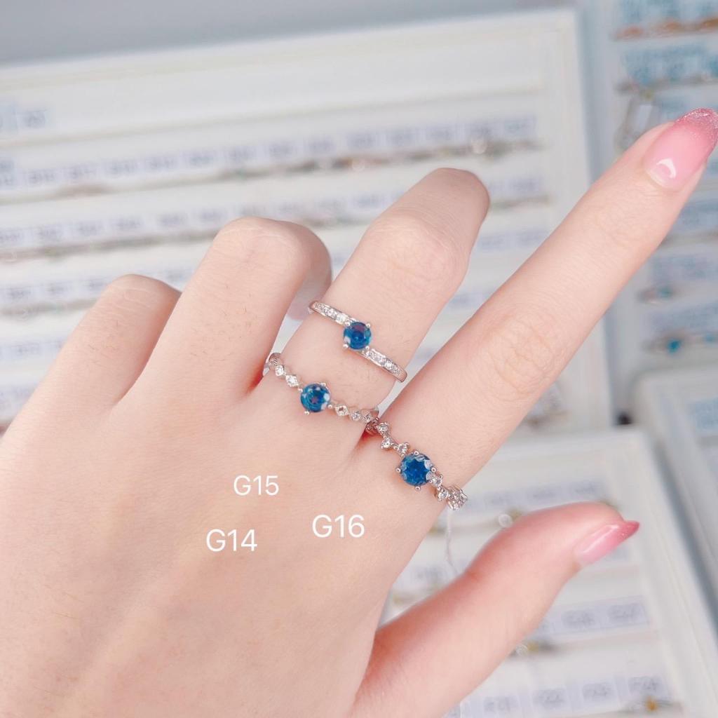 แหวนลอนดอนบูลโทพาสแท้ | ซื้อ1แถม3|แถมเครื่องประดับแถมกล่องแถมผ้าเช็ดlแหวนเงินแท้ [MemorygemLive]