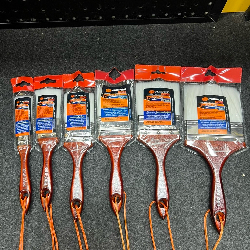 แปรงทาสีด้ามไม้ รุ่นขนละเอียด1″ -4“ PRO999 Angle Hair PRO-999 30308-30313