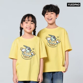 Yuedpao Oversize Screen Kids เสื้อยืดเด็ก สีสดใส ผ้านุ่ม สัมผัสเบาสบาย Dinosaur to the Galaxy (B)