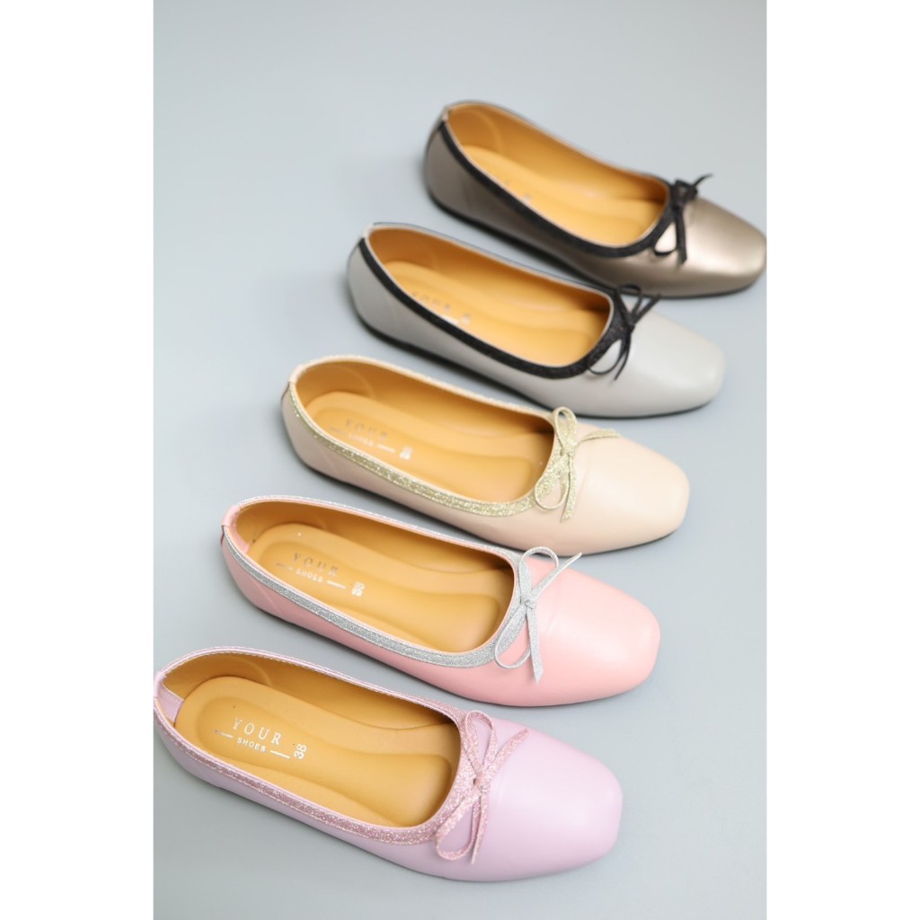 YOURSHOES  J15 / Mary Jane Shoes รองเท้าแมรี่เจน รองเท้าคัทชูบัลเล่ต์