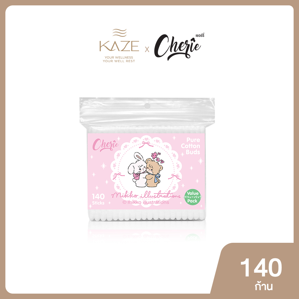 Mikko - Pure Cotton Buds สำลีก้าน (1 ซอง 140 ก้าน)