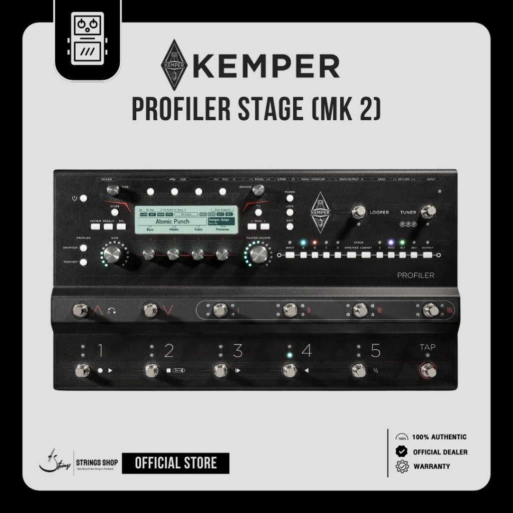 Kemper Profiler Stage MK 2 Amp Modeling Profiler, Multi-FX Pedalboard