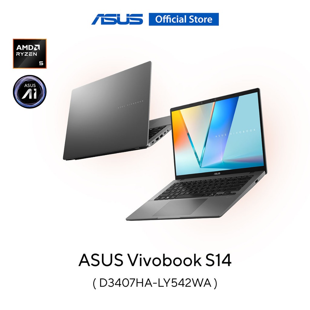 ASUS Vivobook S14 (D3407HA-LY542WA) 14" WUXGA (1920x1200), AMD R5-220 3.2G, 16GB, 512GB SSD, W11