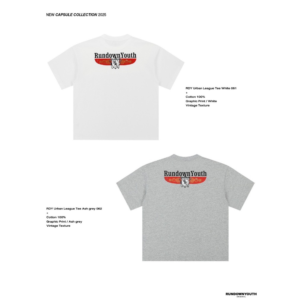 Urban League Tee White/Ash grey