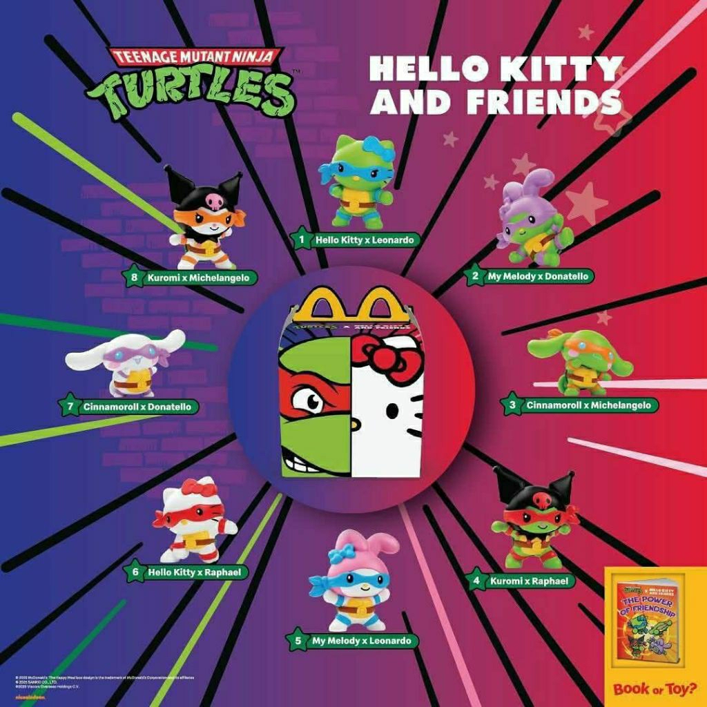 (ทักลด50%)ไทยแท้ ✅พร้อมส่ง TMNT x Hello Kitty คิตตี้ นินจาเต่า McDonald's Teenage Mutant Ninja Turtl
