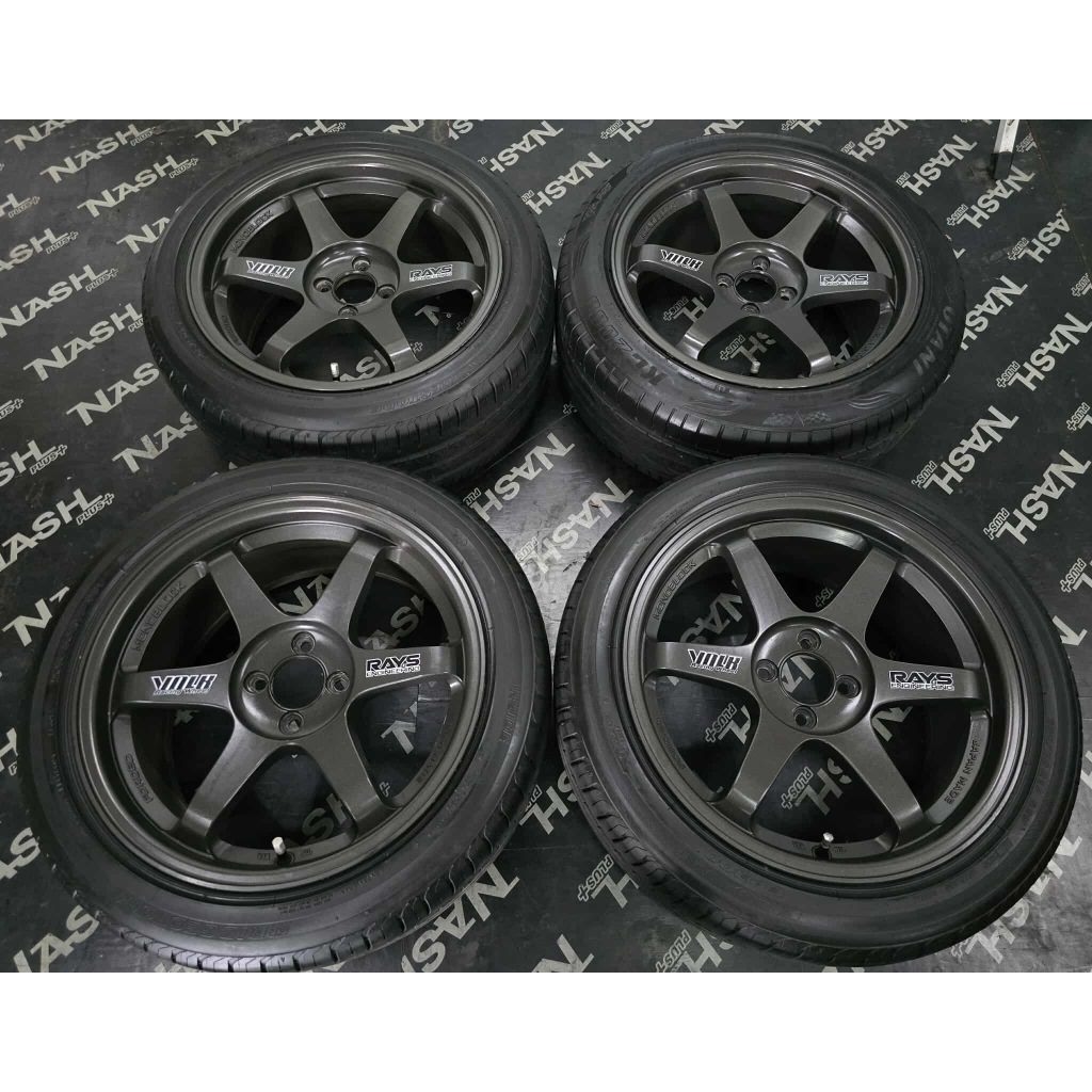 แม็กแต่งมือ2 TE37ขอบ 17" 4/100กว้าง8 Off 35 งาน  ใส่เก๋ง 4 รูได้ทุกรุ่น