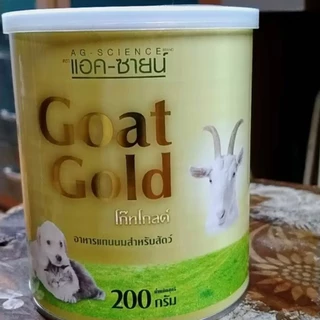 MG-902 AG-SCIENCE Goat Gold 🐐✨ แอค-ซายน์ นมแพะผงสำหรับสัตว์เลี้ยง สุนัข 🐶 แมว 🐱 อาหารเสริมทดแทนนม ขนาด 200กรัม x 1กระปุก